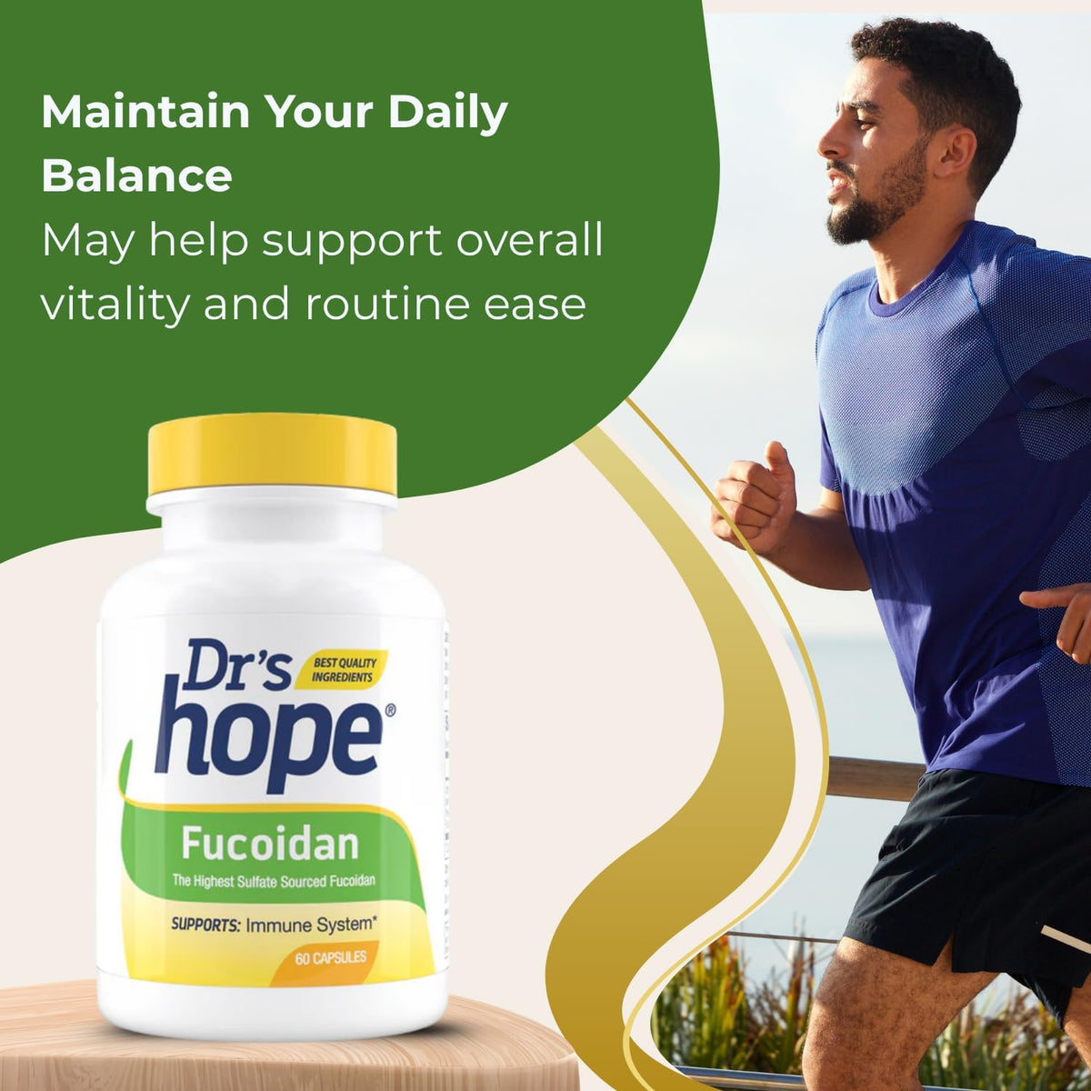 Dr's Hope Fucoidan 65mg – Brown Seaweed Extract Food Supplement (60 Capsules) - görsel 7