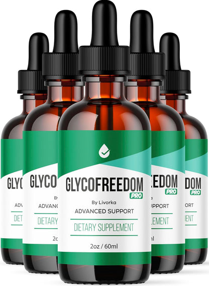 GlycoFreedom Drops – Advanced Formula Liquid Supplement, 5 Bottles