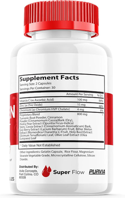 Super Flow Glycogen Optimiser – Maximum Strength Food Supplement for Overall Wellness Support (120 Capsules)