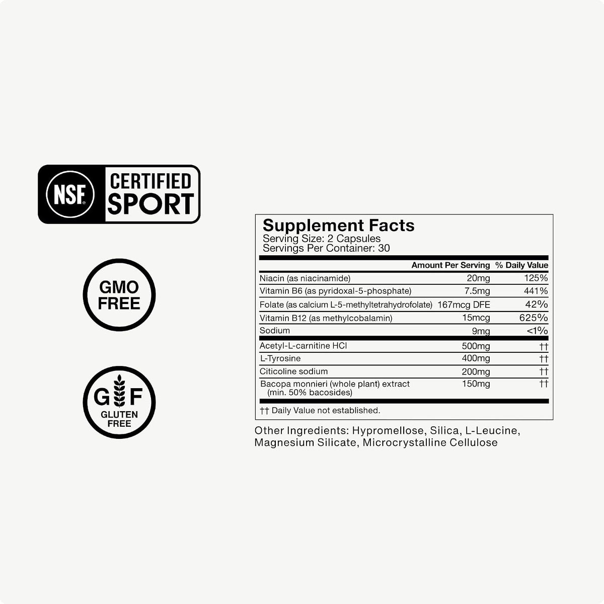 Momentous Brain Drive Nootropic Supplement – Memory & Focus Support, NSF Certified, 30 Servings - görsel 5
