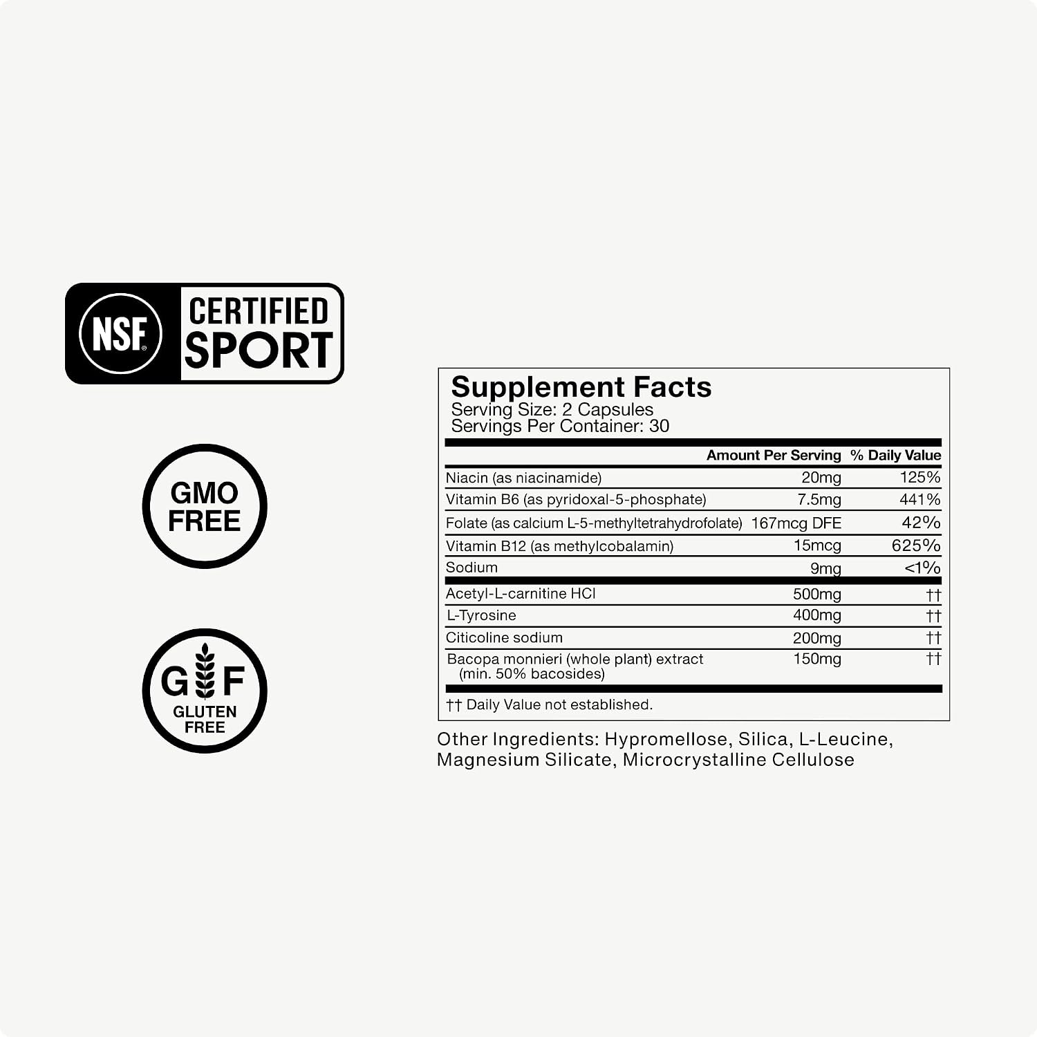 Momentous Brain Drive Nootropic Supplement – Memory & Focus Support, NSF Certified, 30 Servings - görsel 5
