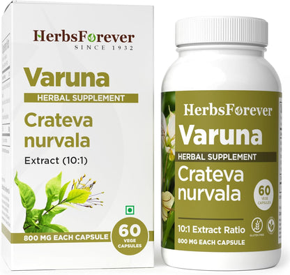 Varuna Nurvala Extract Capsules – Vegan & Gluten-free Bladder & Kidney Support, 800 mg (60 Capsules)