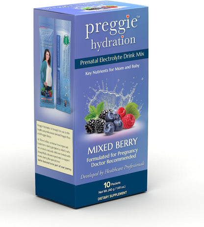 Three Lollies Preggie Hydration Packets - Mixed Berry - 10 Sachets