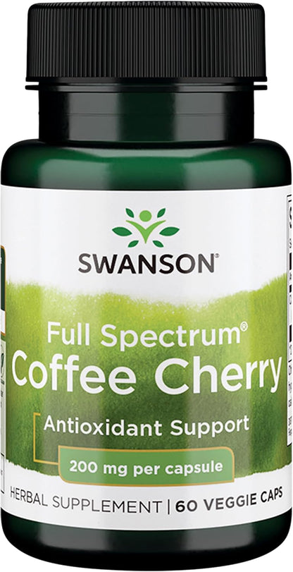 Swanson Full Spectrum Coffee Cherry - Antioxidant Supplement - Cognitive & Cellular Support - 60 Vegan Capsules