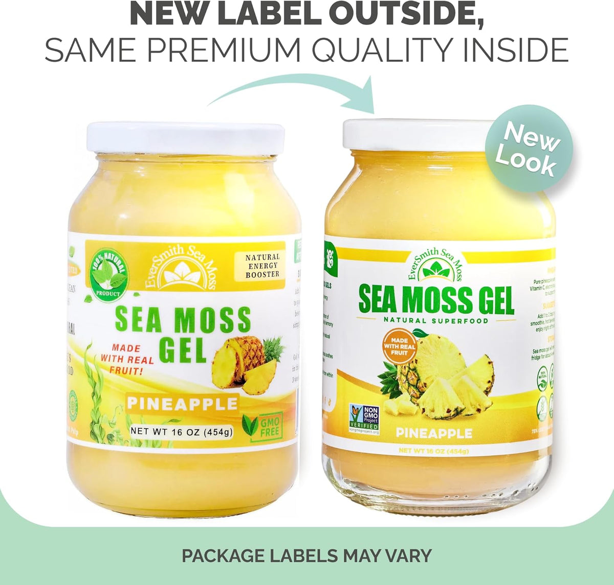 Wildcrafted Irish Sea Moss Gel – Pineapple Flavour – 1 Jar - görsel 2