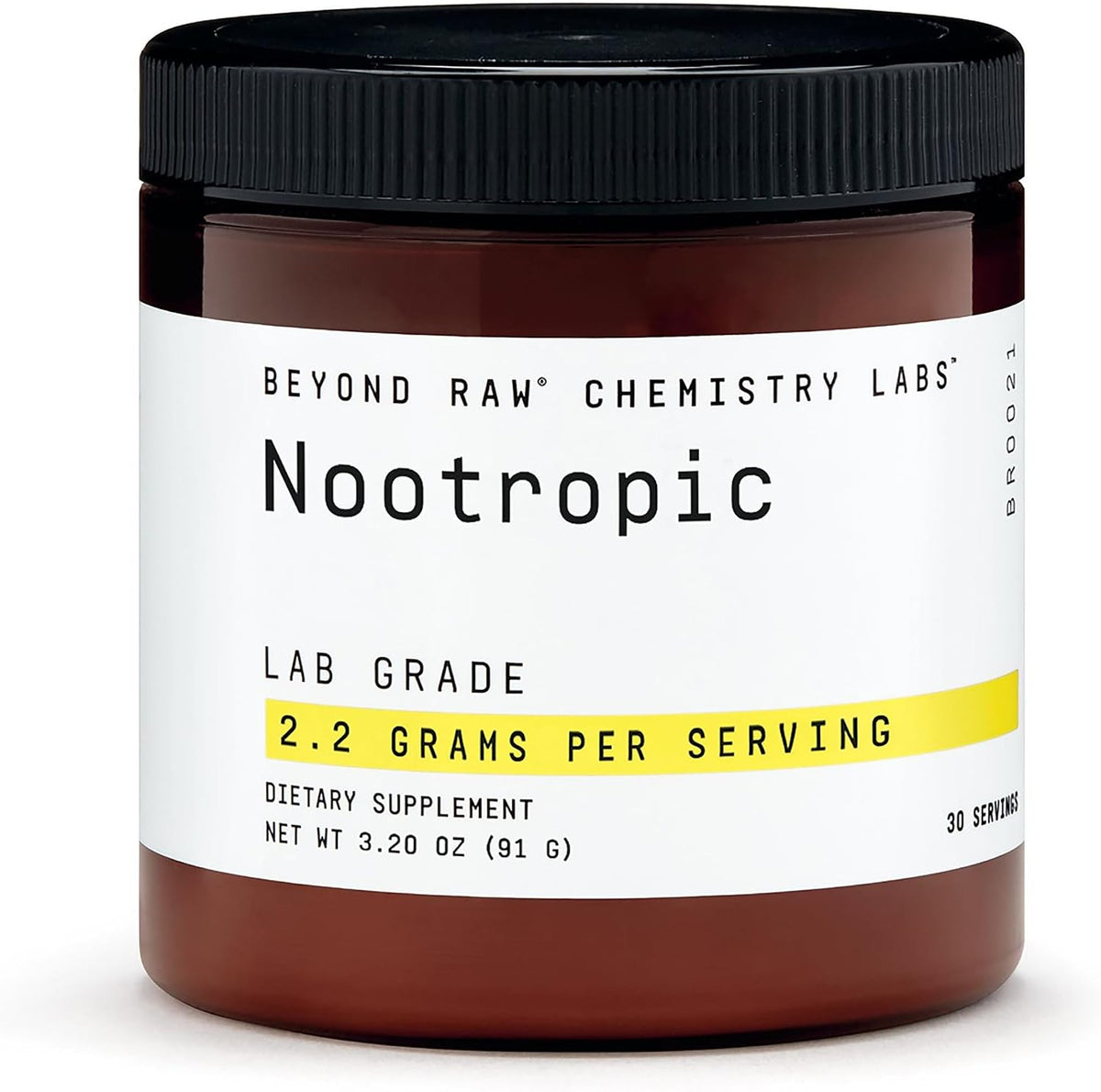 BEYOND RAW Chemistry Labs Nootropic Powder - Cognitive Enhancer & Memory Support, 30 Servings - görsel 1