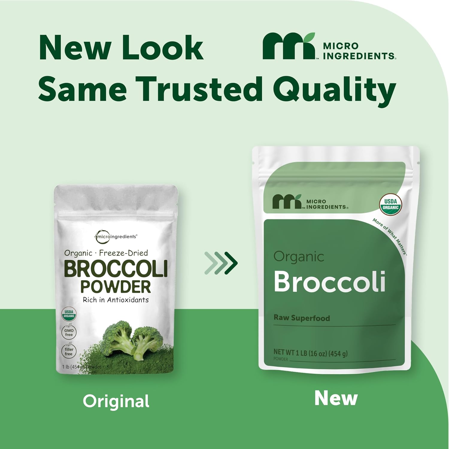 Micro Ingredients Organic Broccoli Powder, 454g | Raw Broccoli Powder | for Smoothies, Drinks & Recipes | USDA Organic, Non-GMO, Gluten-free, Vegan Friendly - görsel 2