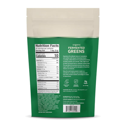 Dr. Mercola Organic Fermented Greens Powder - Supports Digestion & Cellular Health - Certified Organic, Non-GM & Soya-Free - 269g (90 Servings)