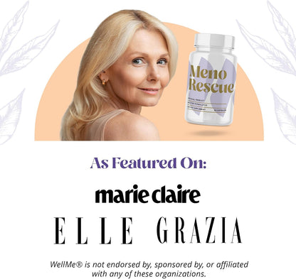 MenoRescue Menopause Supplements for Women – All Stage Menopause Relief for Hot Flushes, Hormone Support, and Complete Menopause Relief with Happy Natural Harmony Formula