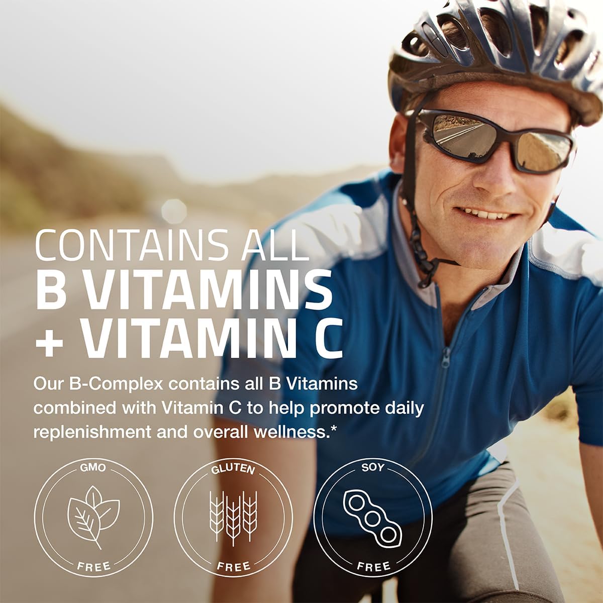 Bronson Vitamin B Complex with Vitamin C - 250 Vegetarian Capsules - görsel 4