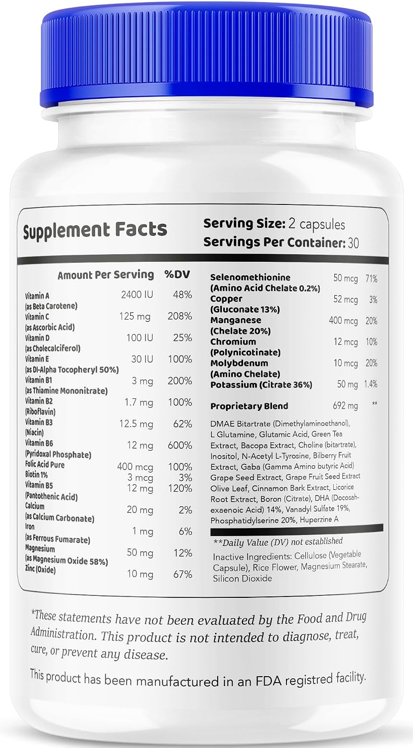 NeuroSync Brain Capsules - Brain & Focus Supplement (300 Capsules, 5-Month Supply) - görsel 7