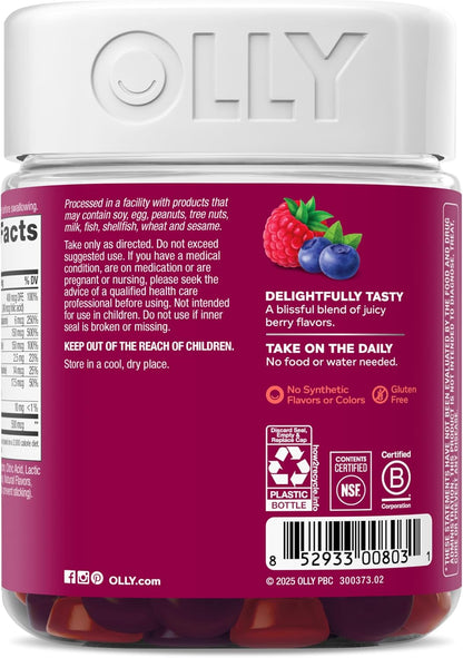OLLY Women's Multivitamin Gummy - Berry Flavour, 130 Gummies