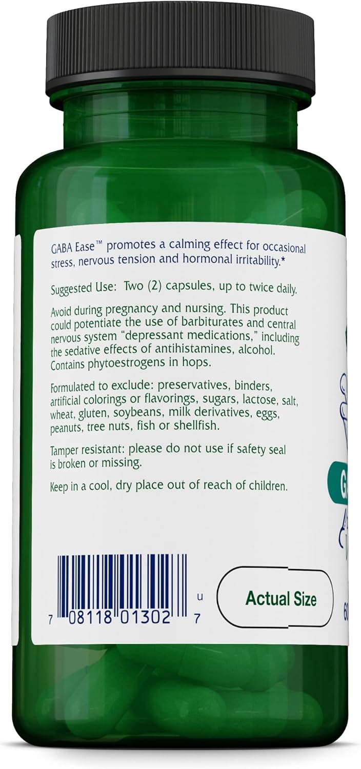 Vitanica GABA Ease - Calming Food Supplement with GABA, Vitamin B6, L-Theanine & Herbal Tonics - Vegan, 60 Capsules - görsel 3