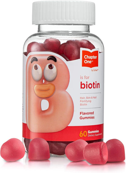 Zahler Chapter One Biotin Gummies - Hair, Skin and Nails Fortifying - 60 Gummies