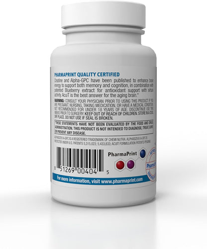 PharmaPrint AcuiT – Cognitive Support Food Supplement with Alpha-GPC, 30 Capsules