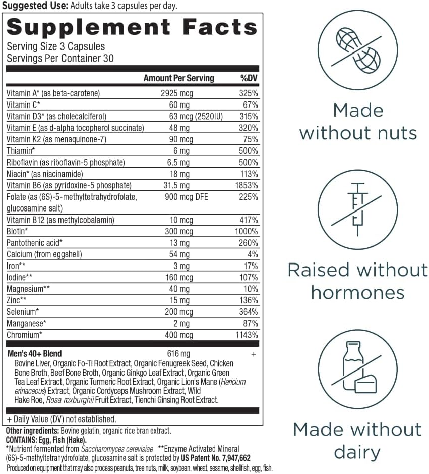 Ancient Nutrition Men's 40+ Multivitamin, 90 Capsules - görsel 3