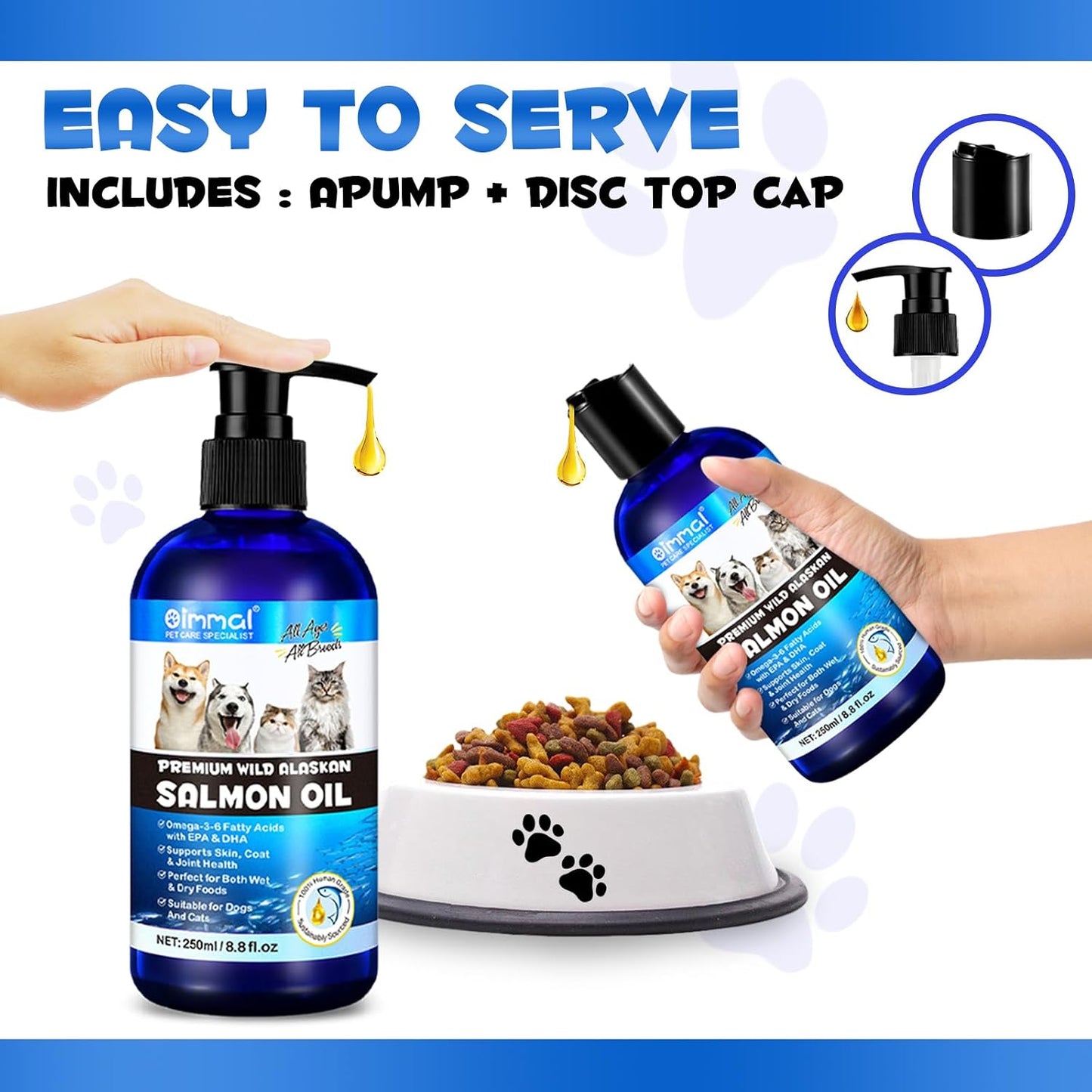 Valleylux Wild Alaskan Salmon Oil for Dogs and Cats – 8.8 fl oz - görsel 7