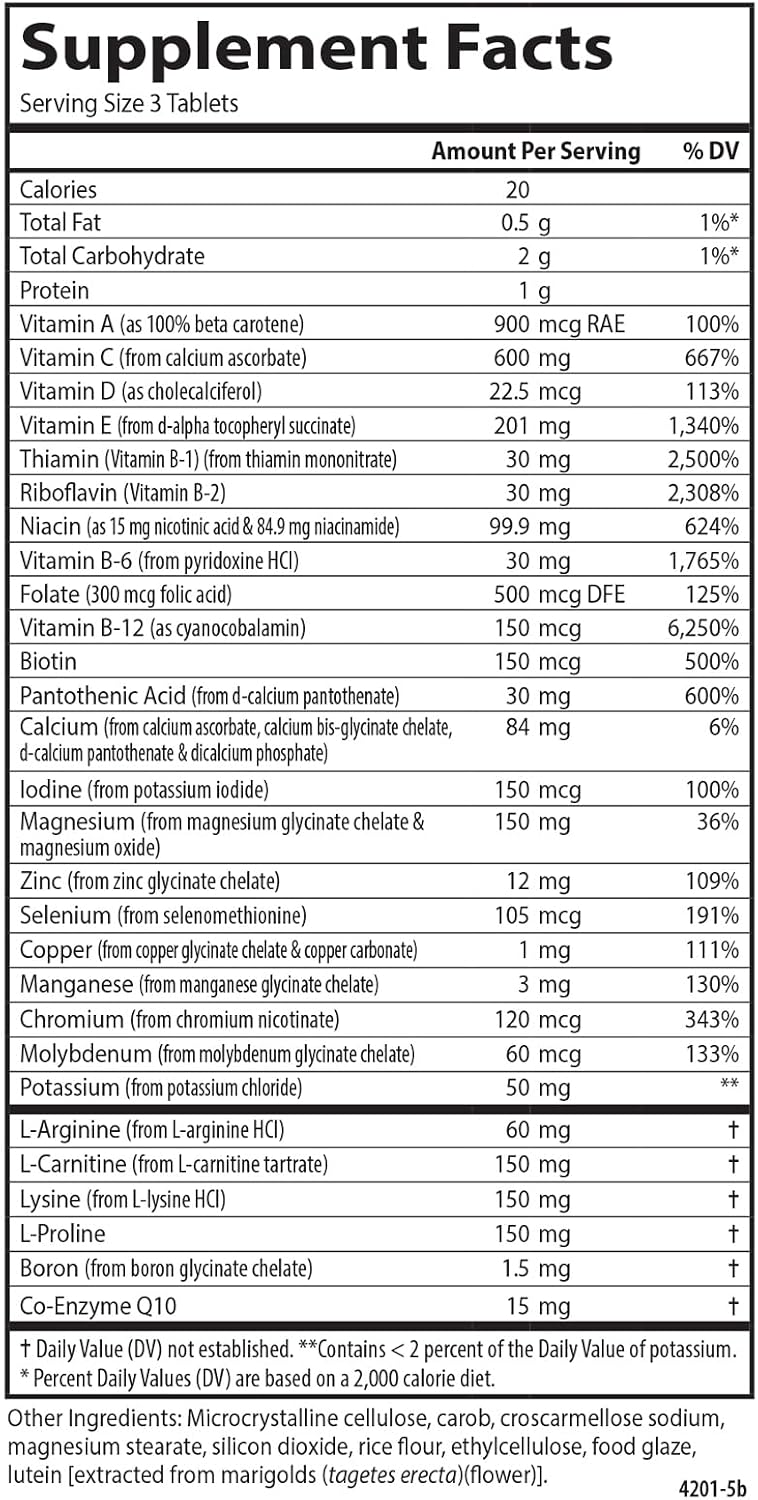 Carlson - Cardio Complete, Advanced Circulation Multivitamin, Heart Health, 180 Tablets - görsel 5