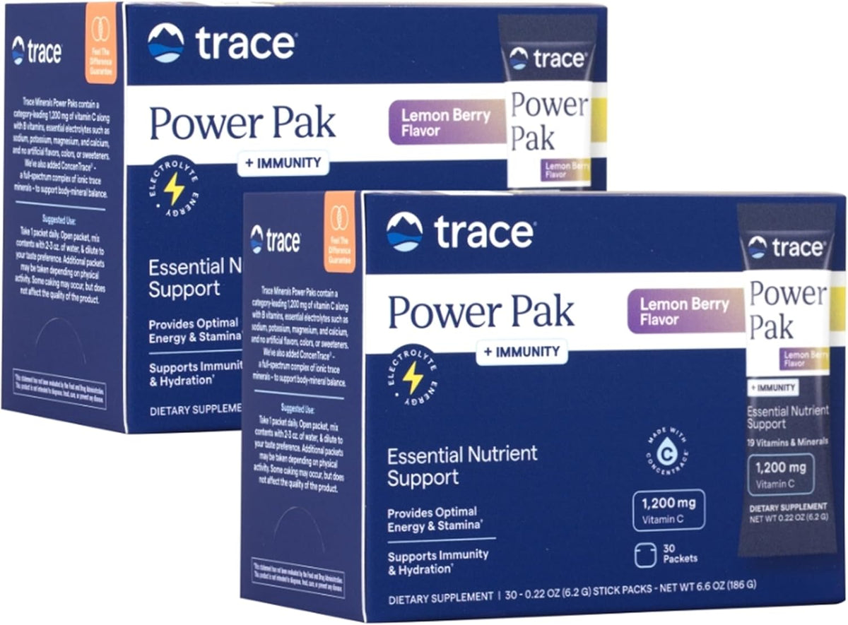 Trace Minerals Power Pak Electrolyte Powder Sachets - Mixed Berry, 30 Sachets - görsel 9