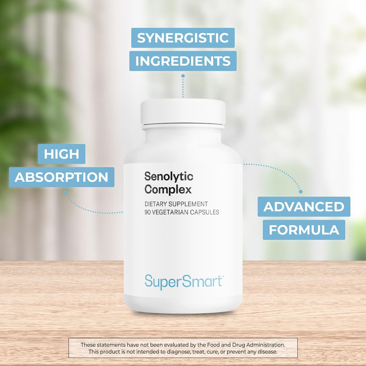 Supersmart Senolytic Complex (Advanced Formula) - Fisetin, Quercetin, Bromelain - 90 Vegetarian Capsules - görsel 3