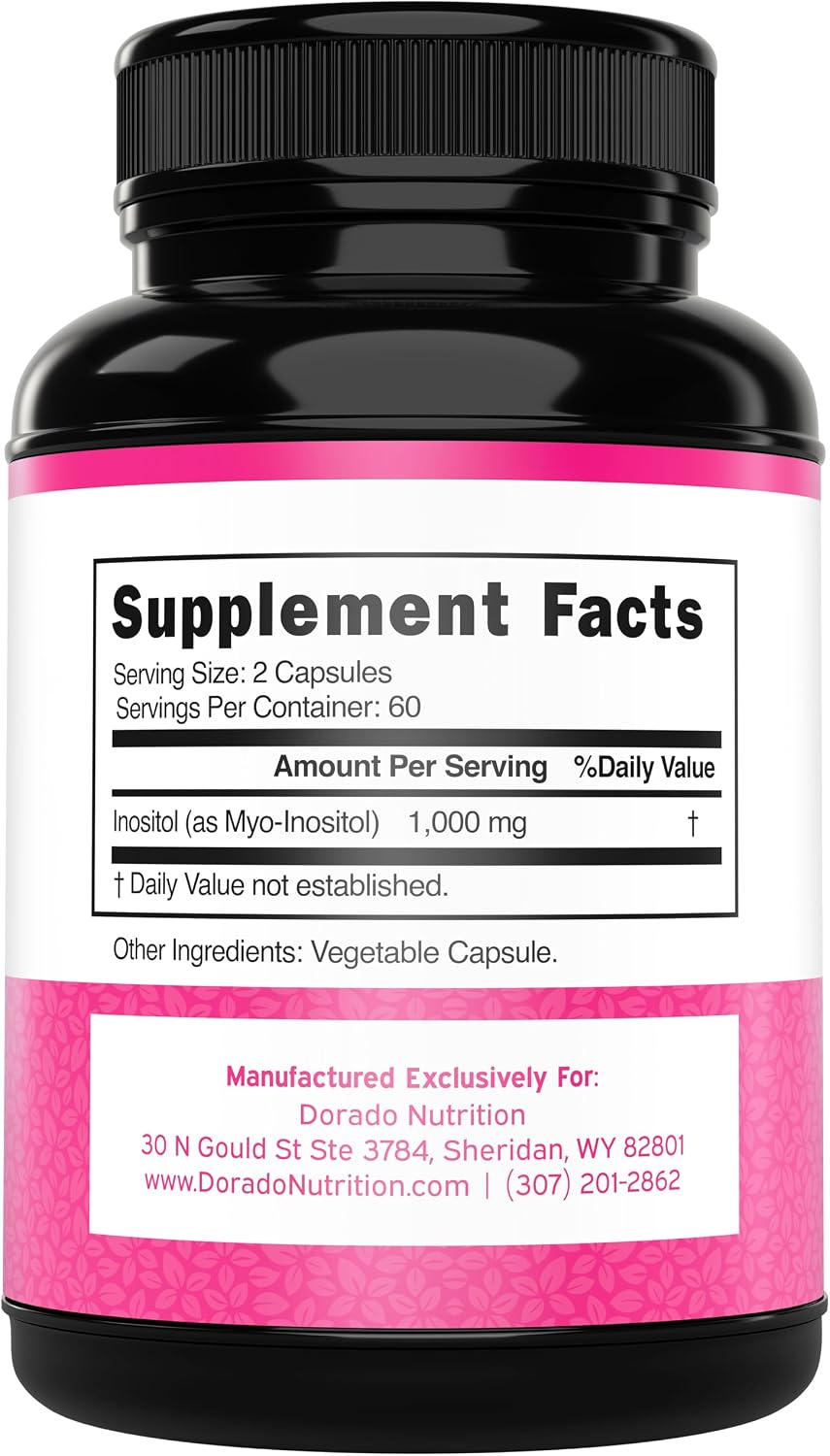 Myo-Inositol 1000mg Capsules – Hormone Balance Support – 120 Count - görsel 2