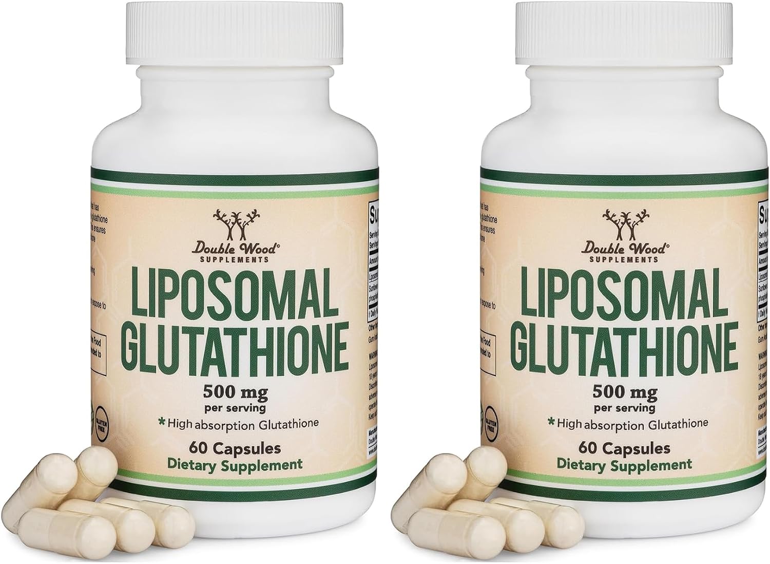 Double Wood Liposomal Glutathione - 500 mg, 60 Capsules - görsel 8