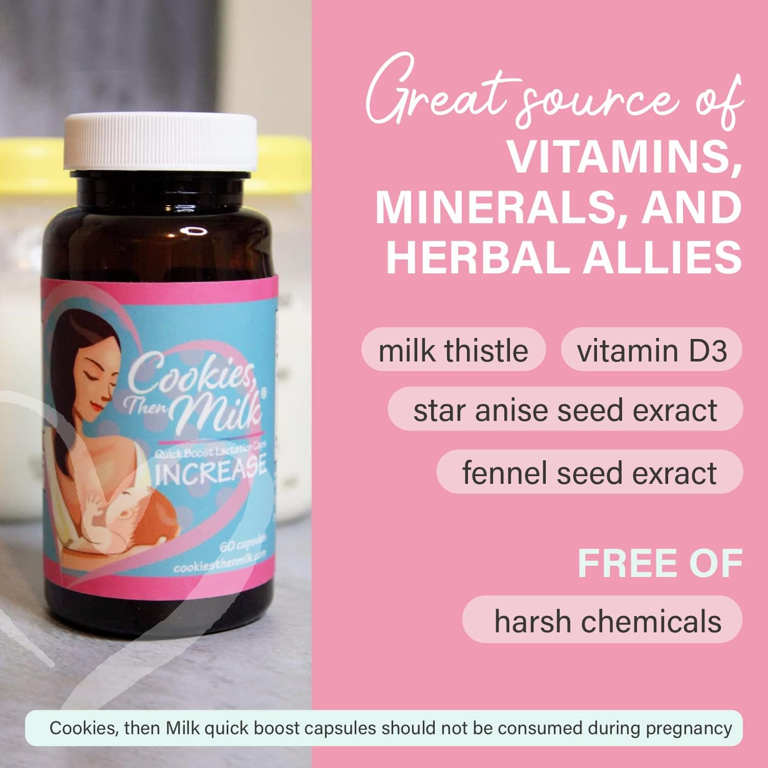 Lactation Support Supplement Capsules – Increase Breast Milk Supply Naturally - görsel 3