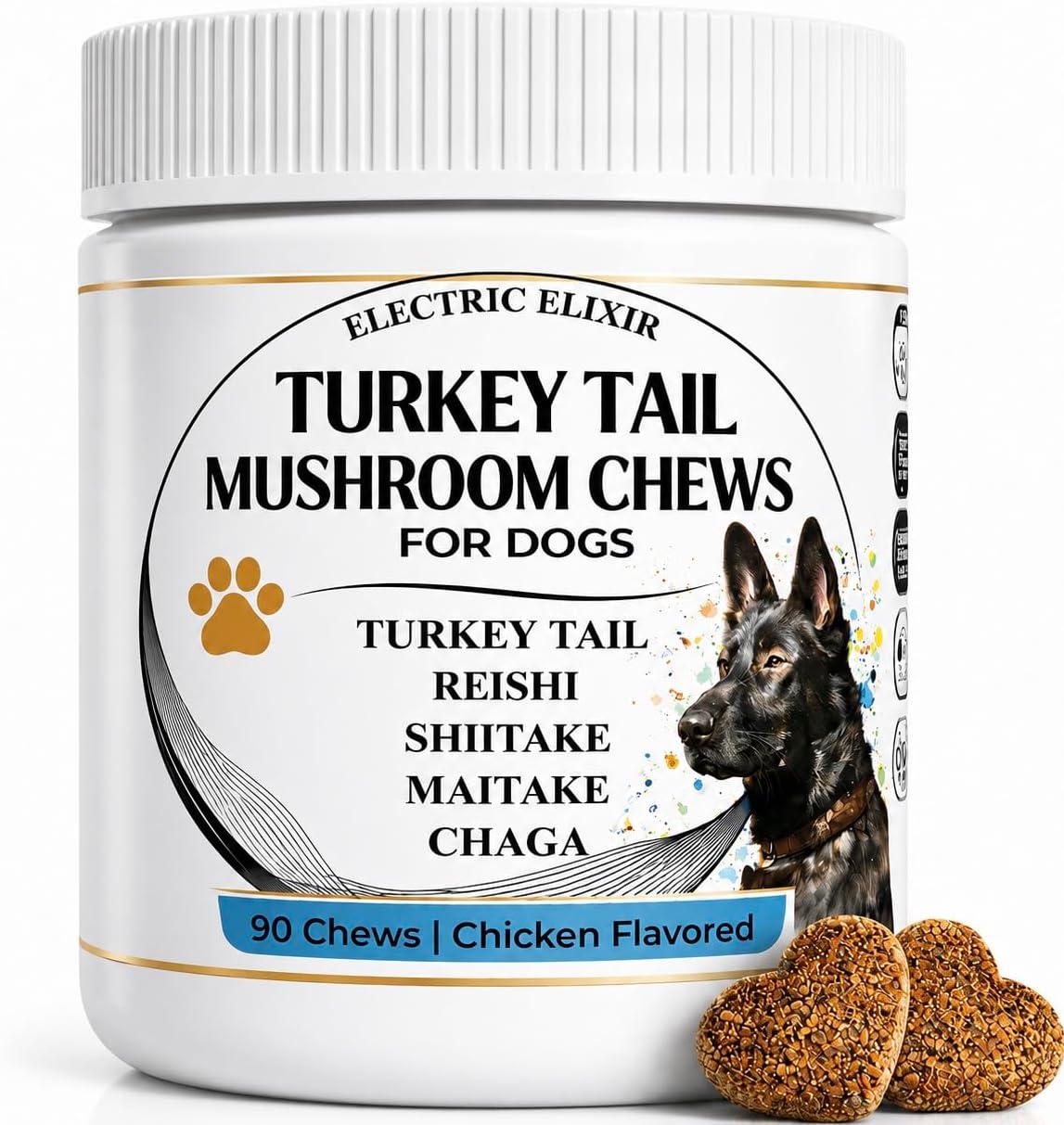 Turkey Tail Mushroom for Dogs – Organic – Immune support: Beta-glucans from turkey tail and reishi may help – Image 1