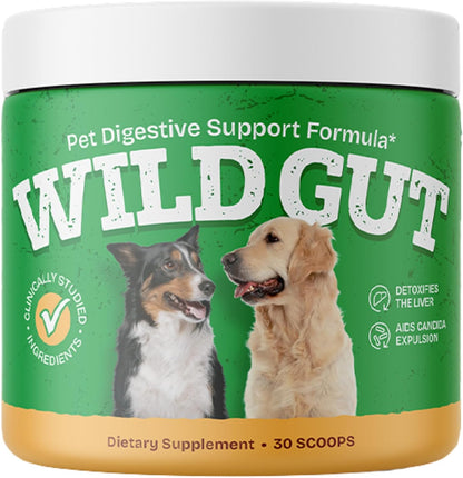 Wild Gut Natural Probiotic Supplement for Pets - Helps Maintain Digestive Health & Gut Microbiome