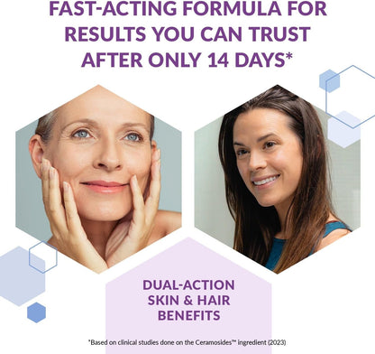 BioTrust Timeless Beauty Ceramide Booster – Hair and Skin Restoring Phytoceramides Supplement + Vitamin C, Vitamin E, Biotin, Zinc, Hyaluronic Acid – Potent Blend for Hair, Skin and Nails – 30 Capsules
