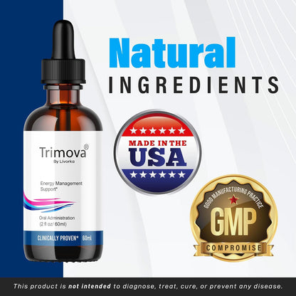 Trimova Metabolic Support Liquid Drops – Advanced Formula, 3 Bottles (90-Day Supply)