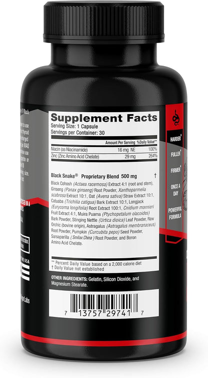Vigour Labs Black Snake Male Enhancement Capsules - 30 Capsules