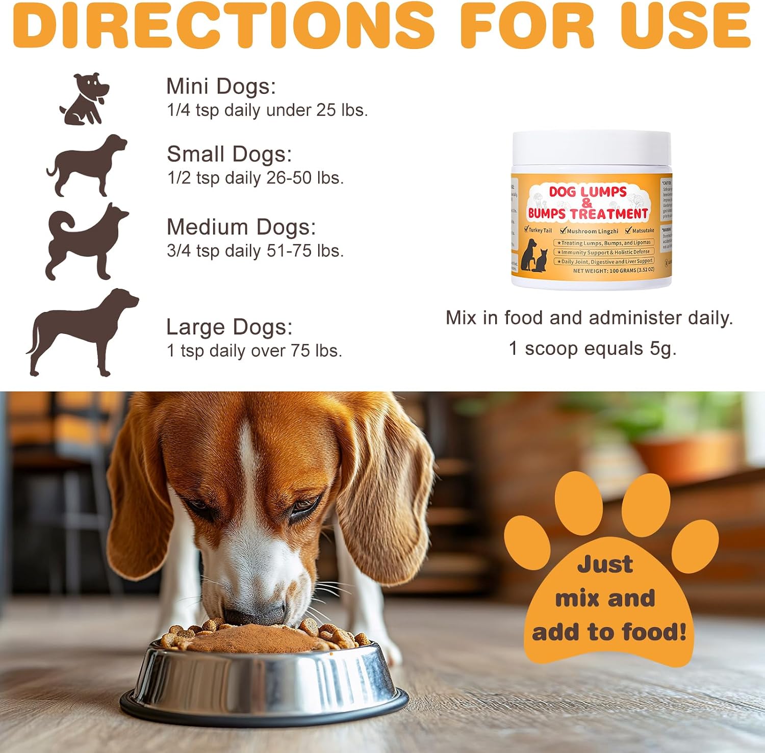 Mushroom Powder for Dogs – Supports Digestive & Immune Health, Mobility, and Skin Wellness (100 g) - görsel 5