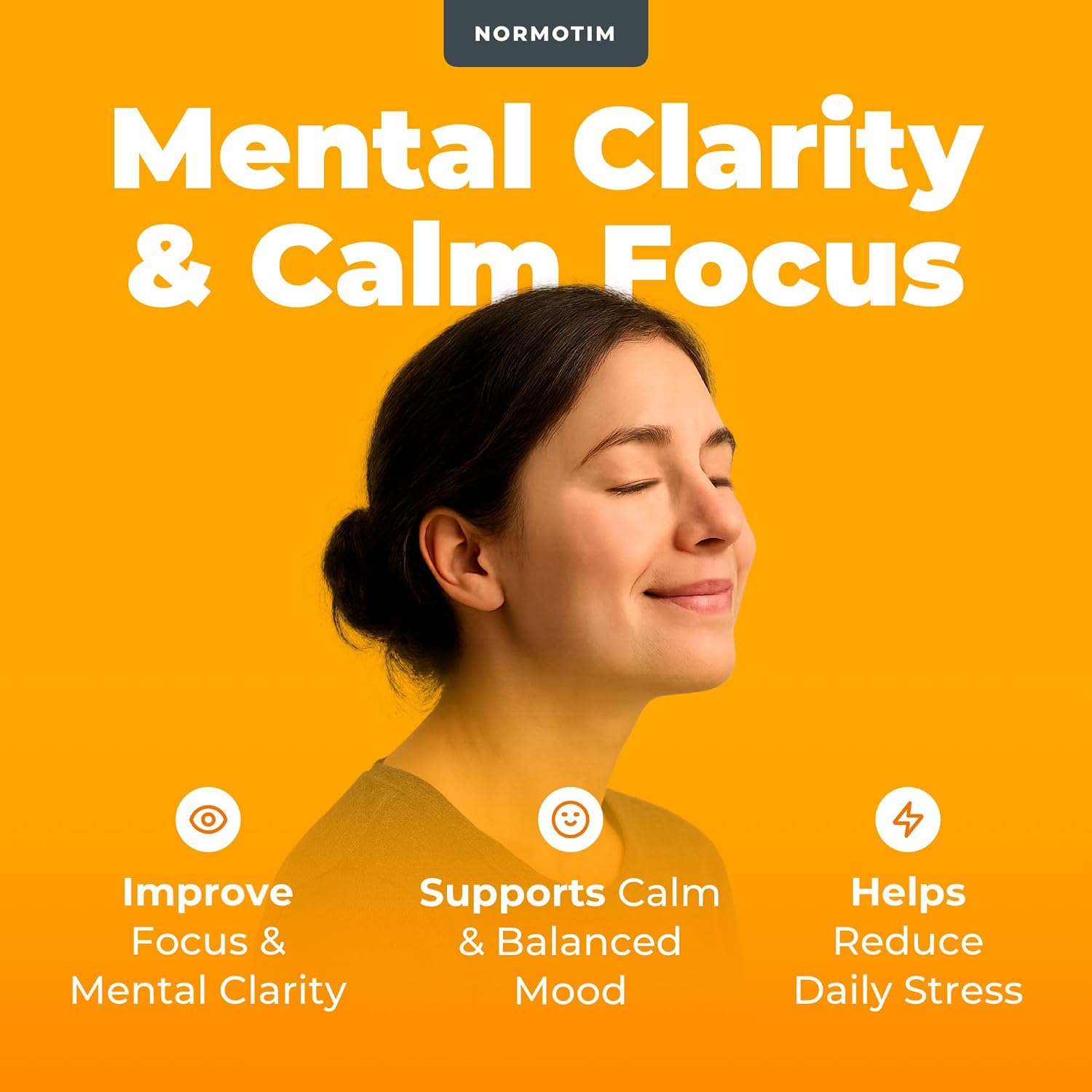 NORMOTIM – Calm & Focus Support – Lithium Ascorbate 5mg Fast-Dissolving Tablets with Vitamin C, B1 & B6 – Non-Drowsy Cognitive & Memory Support – Made in the USA – 60 Count - görsel 2