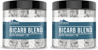 Earthborn Elements Bicarb Blend 200 Capsules, Pure & Undiluted, No Additives