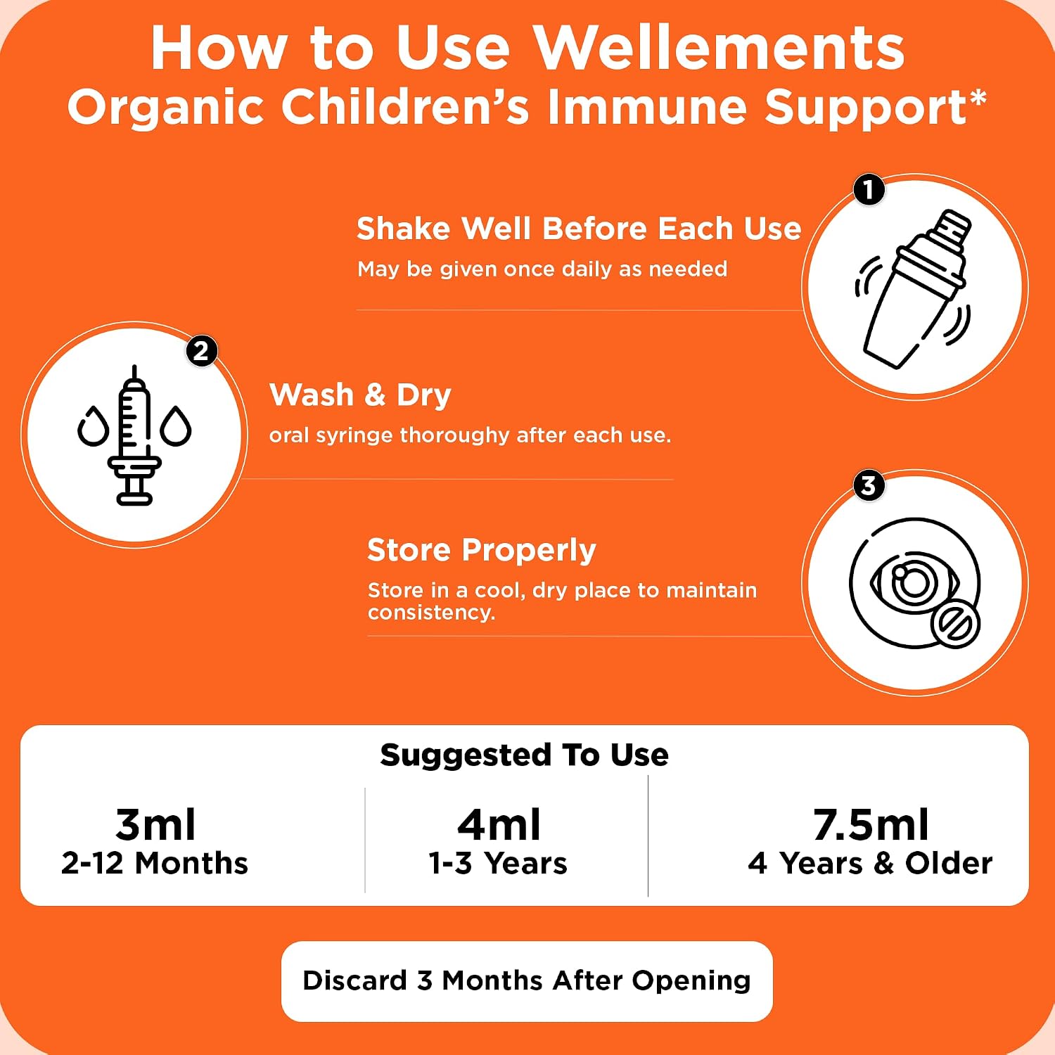 Wellements Organic Kids Immune Support Syrup with Vitamin C & Zinc - görsel 6