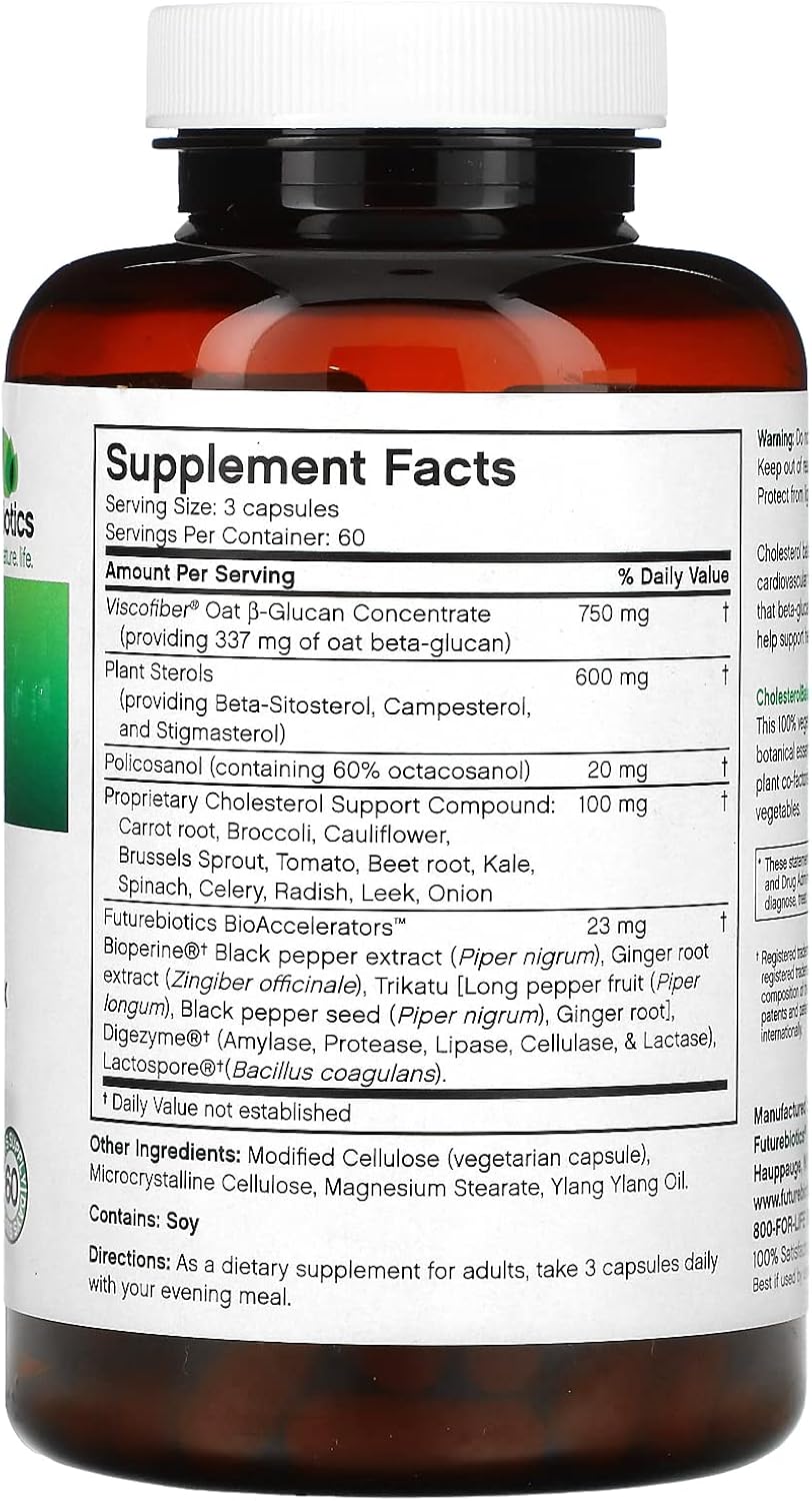 Futurebiotics Cholesterol Balance, 180 Vegetarian Capsules - görsel 2