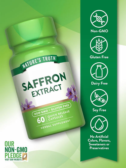 Nature's Truth Saffron Extract Supplement | Concentrated Capsules | Non-GMO & Gluten-free