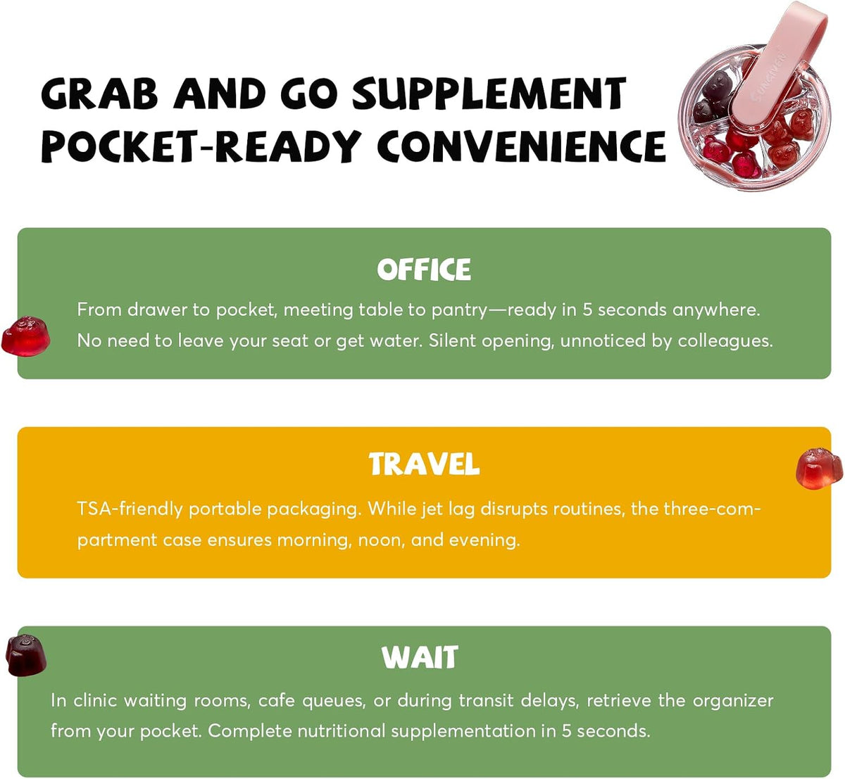 SUNGIVEN Women's Multivitamin Gummy Pack – 3-Step Support for Hair & Skin with KSM-66 Ashwagandha, Berry Flavour, 90 Gummies (15-Day Supply) - görsel 7