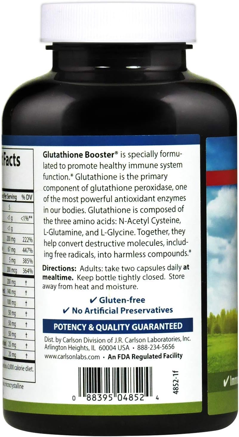 Carlson Labs Glutathione Booster, 180 Capsules - görsel 4