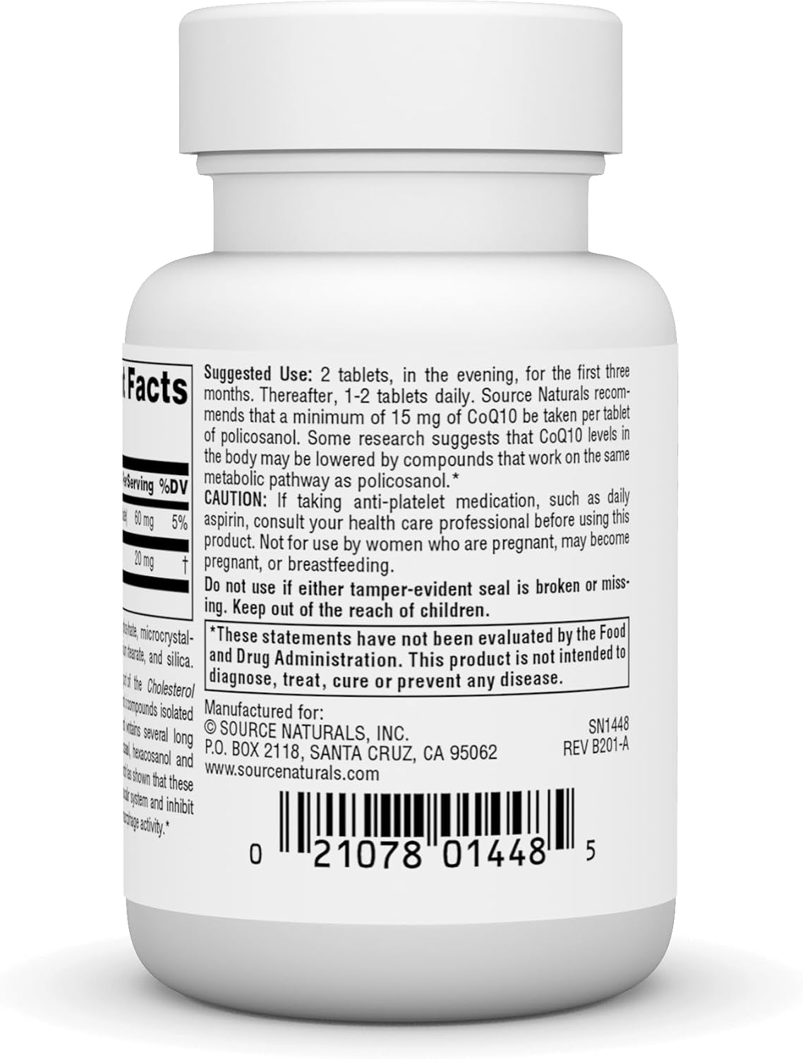 Source Naturals Policosanol 10mg, 60 Tablets - görsel 4