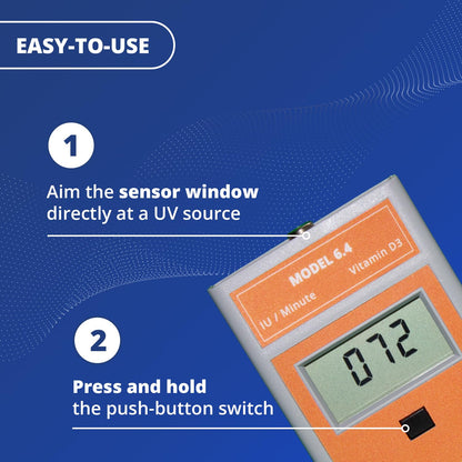 Solarmeter Model 6.4 UVB Metre – Digital UV Radiometer for Vitamin D Testing, 280-320 nm, 0-1999 IU/min