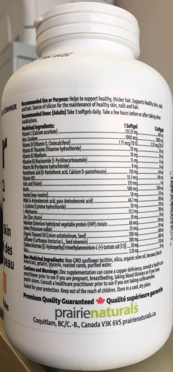 Prairie Naturals Hair-Force, 180 softgels - görsel 3
