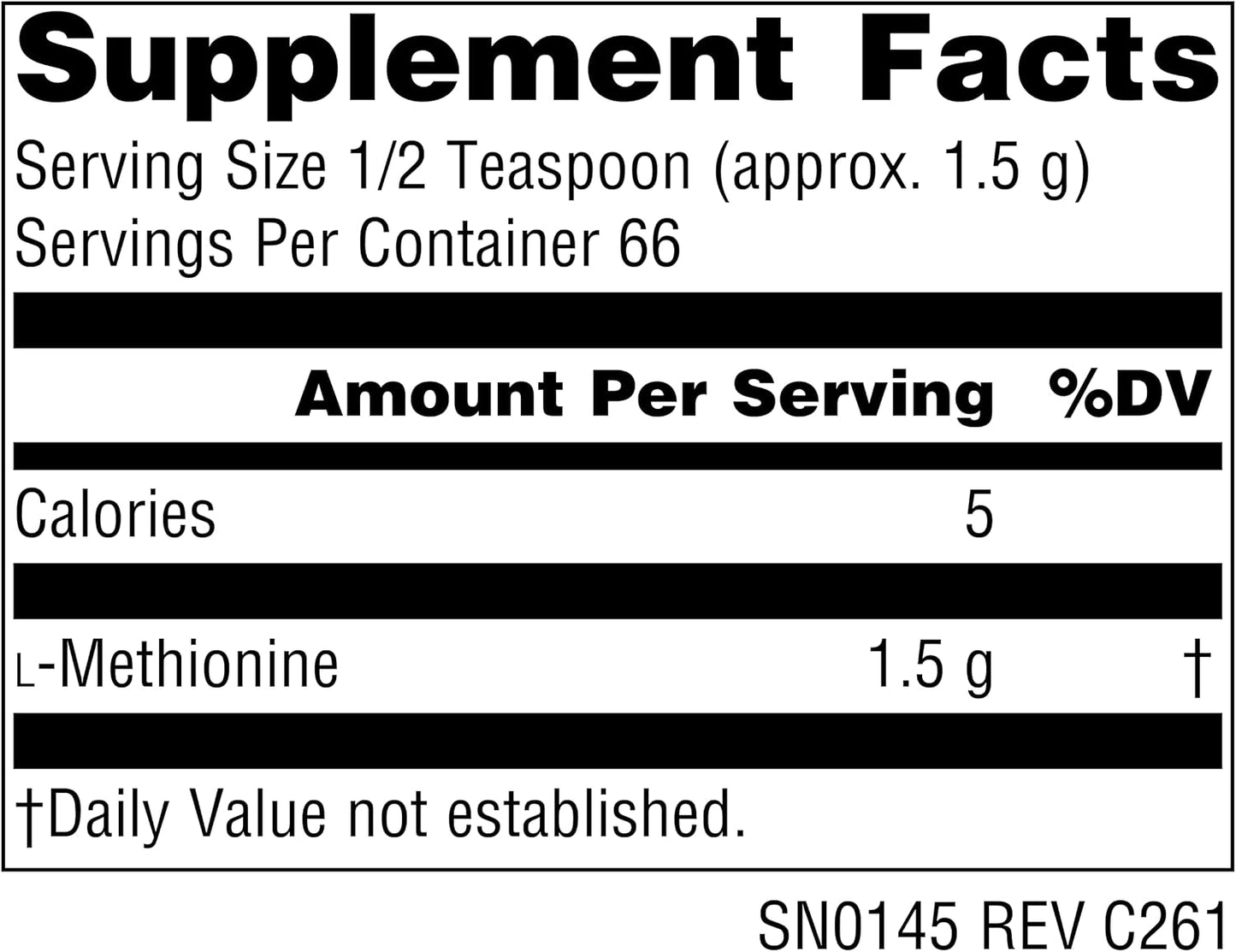Source Naturals L-Methionine, Free-Form Powder - 100 Grams - görsel 2