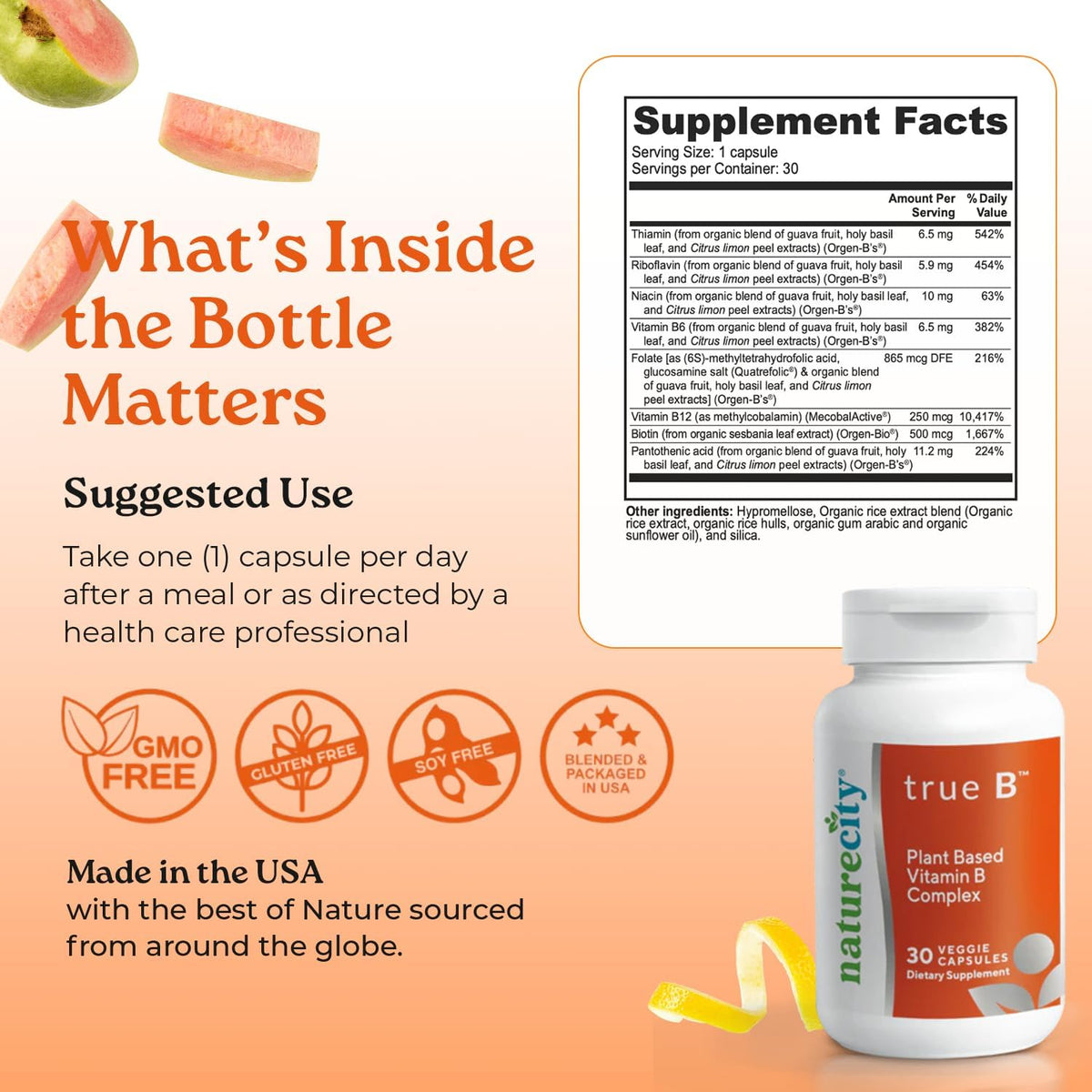 NatureCity True-B Plant-Based Super B Vitamin Complex – 30 Veggie Capsules - görsel 7