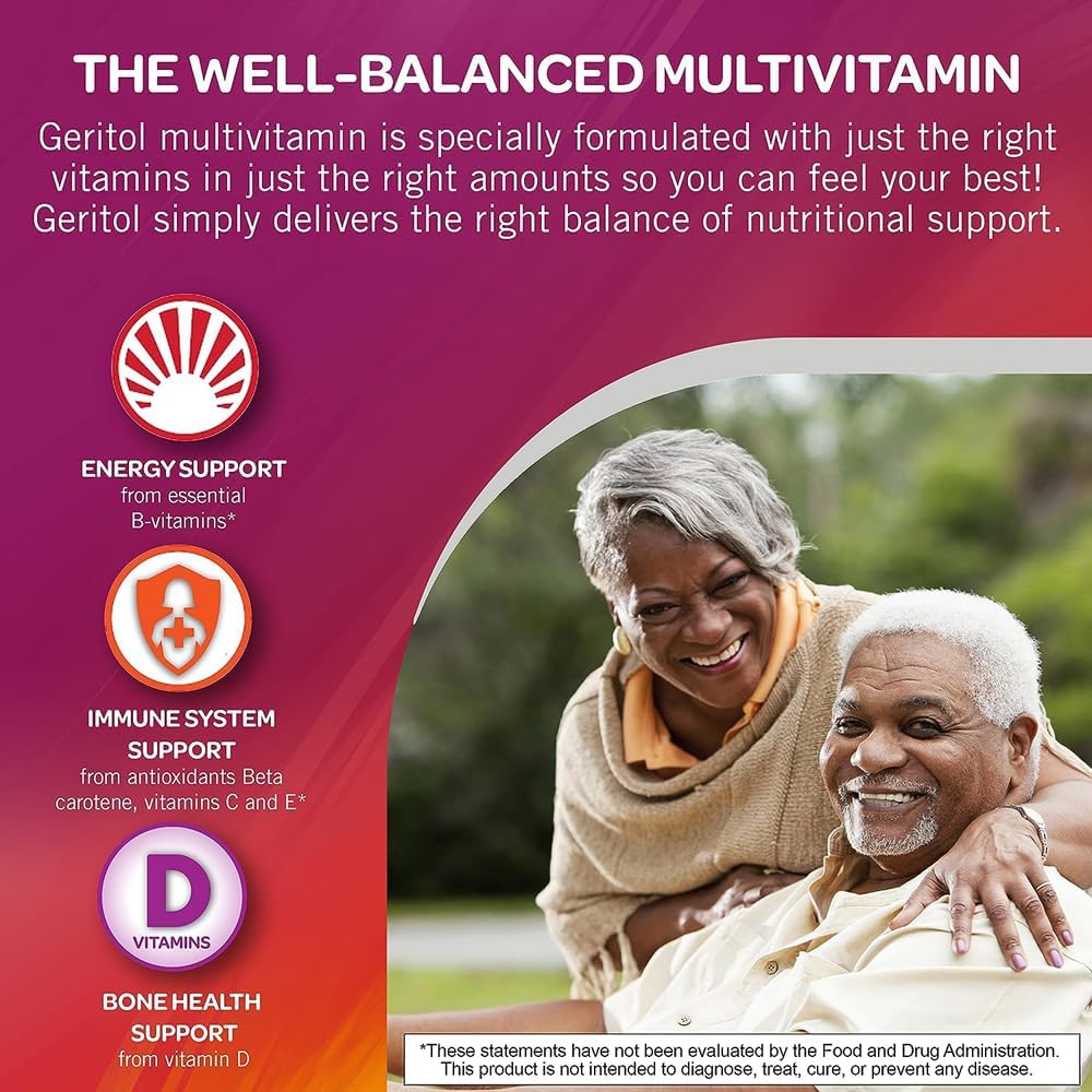 Geritol Multi-Vitamin Nutritional Support Tablets – 26 Essential Vitamins & Minerals, 40 Count (Pack of 2) - görsel 2