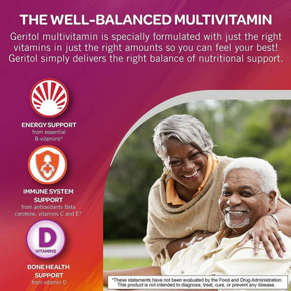 Geritol Multi-Vitamin Nutritional Support Tablets – 26 Essential Vitamins & Minerals, 40 Count (Pack of 2)