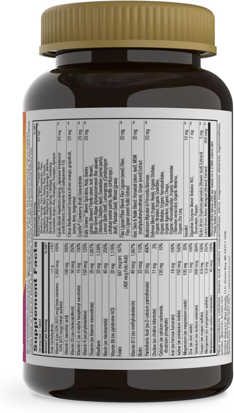 Nature's Way Alive! Ultra Women's Multivitamin, Complete Daily Formula, High Potency with Methylated B12, Vitamin D3, and Plant-Based Blends, 150 Tablets - görsel 9
