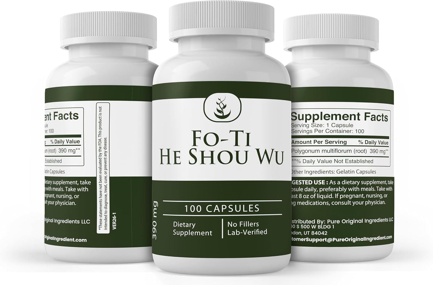 Pure Original Ingredients Fo-Ti (He Shou Wu) – 100 Capsules - görsel 5