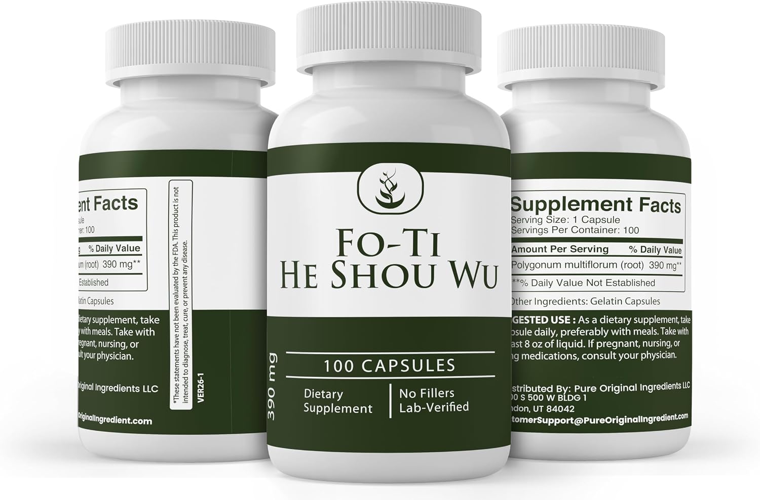 Pure Original Ingredients Fo-Ti (He Shou Wu) – 100 Capsules - görsel 5